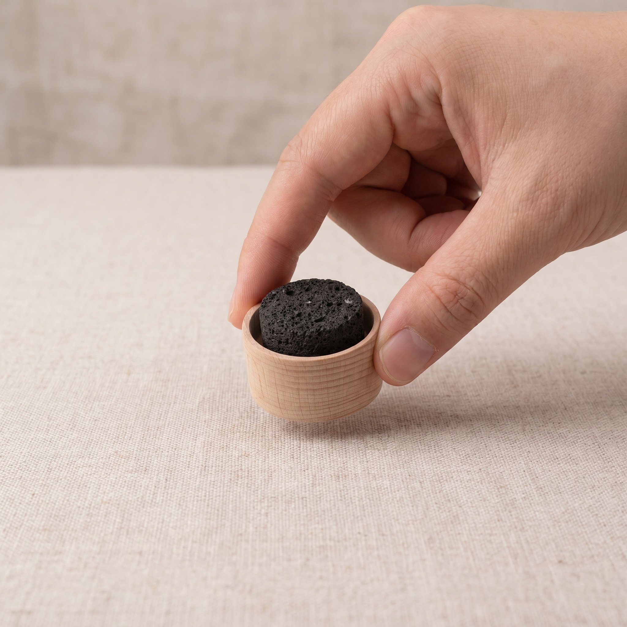 Home Fragrance Leather Diffuser - Lava Stone Diffuser Handcrafted Wood Base