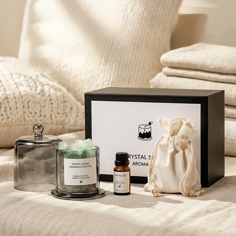 Home Fragrance Set Gift - Premium Crystal Diffuser Stone Aromatherapy Gift