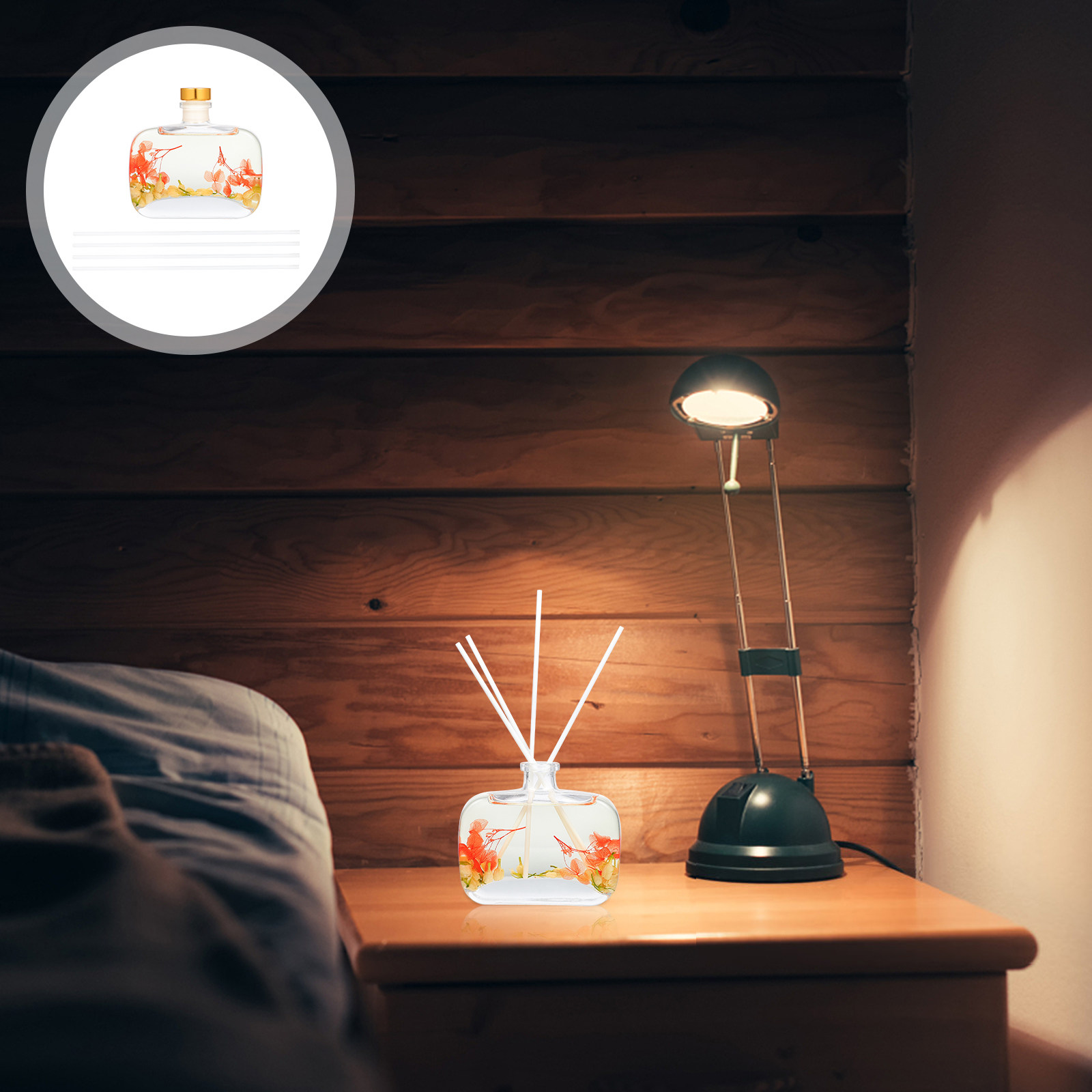 Home Fragrance Leather Diffuser - 1Set Rattan Stick Aroma Oil Diffuser