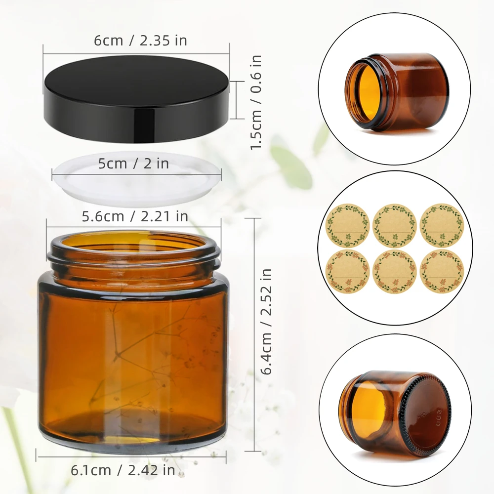 Glass Candle Jars, 4oz Amber R - Amber Jar Candle ulasan dan harga