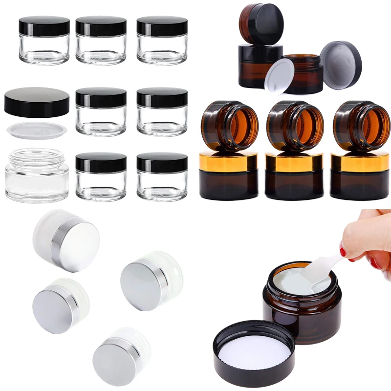 5Pcs 5g-100g Mini Amber Round  - Amber Jar Candle ulasan dan harga