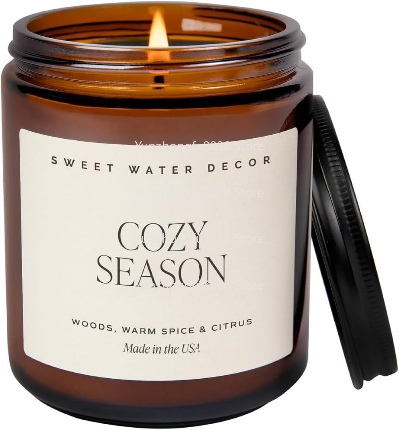 Warm Spice, and Citrus Scent f - Amber Jar Candle ulasan dan harga