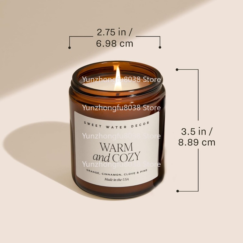 Warm Spice, and Citrus Scent f - Amber Jar Candle ulasan dan harga