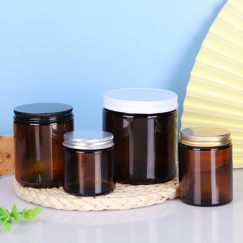 250ml brown&amber round shape  - Amber Jar Candle ulasan dan harga