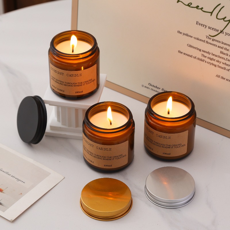Amber Jar Soy Wax Scented Cand - Amber Jar Candle ulasan dan harga