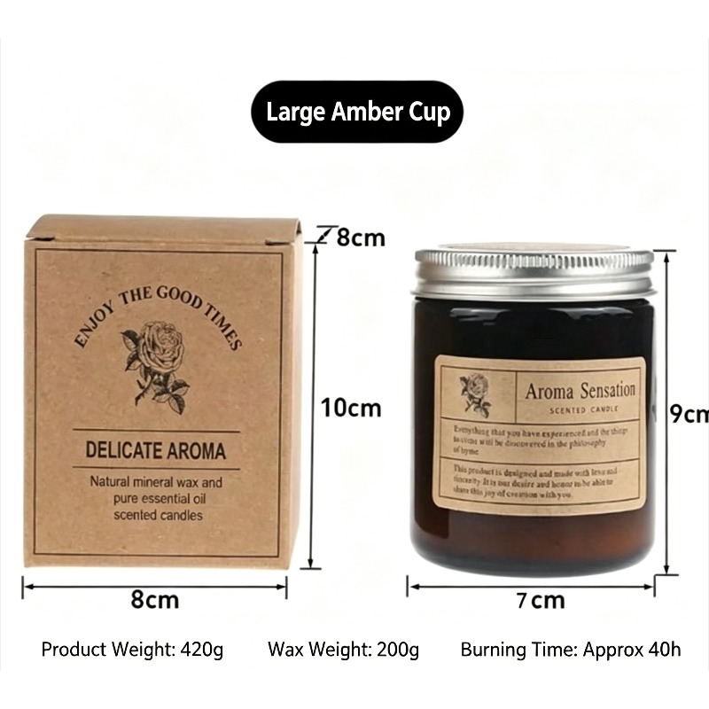 Amber Jar Soy Wax Scented Cand - Amber Jar Candle ulasan dan harga