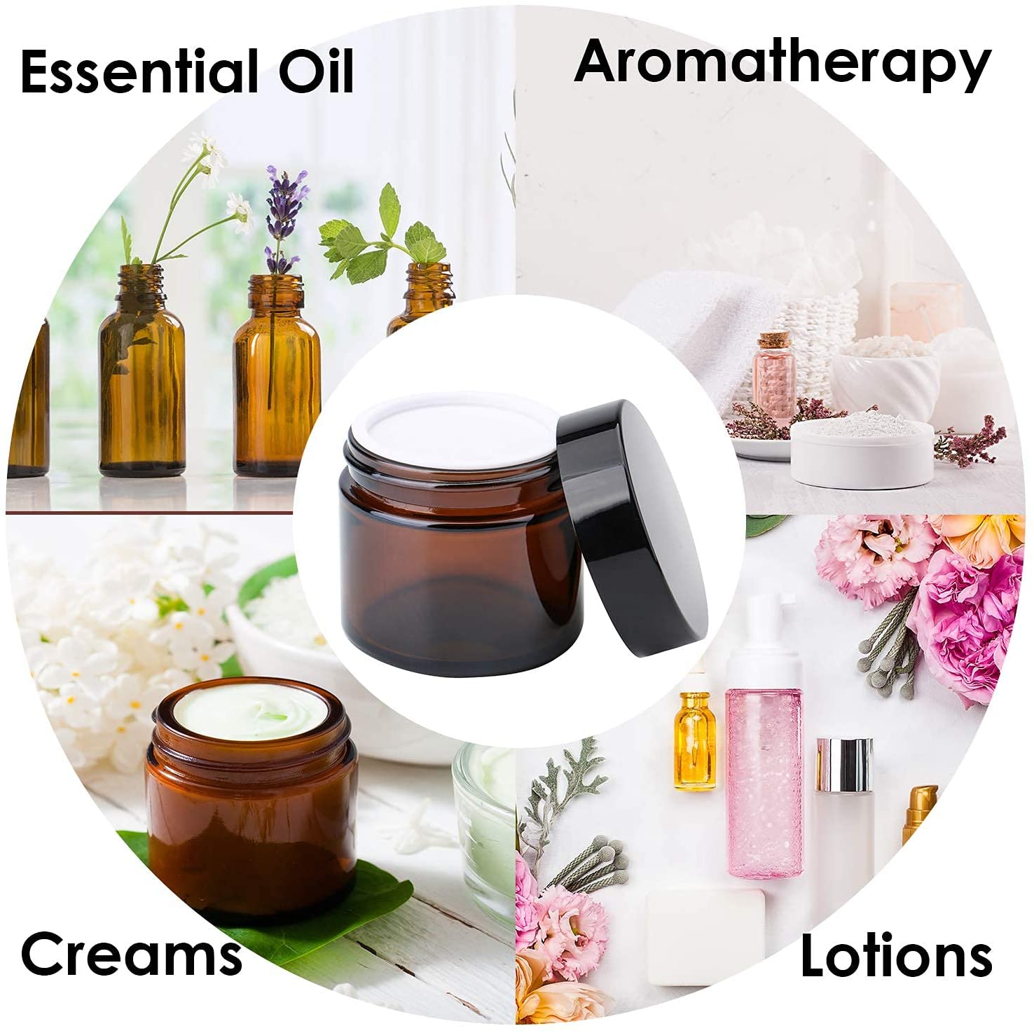 20pcs 5ml 10ml 15ml 20ml 30ml  - Amber Jar Candle ulasan dan harga