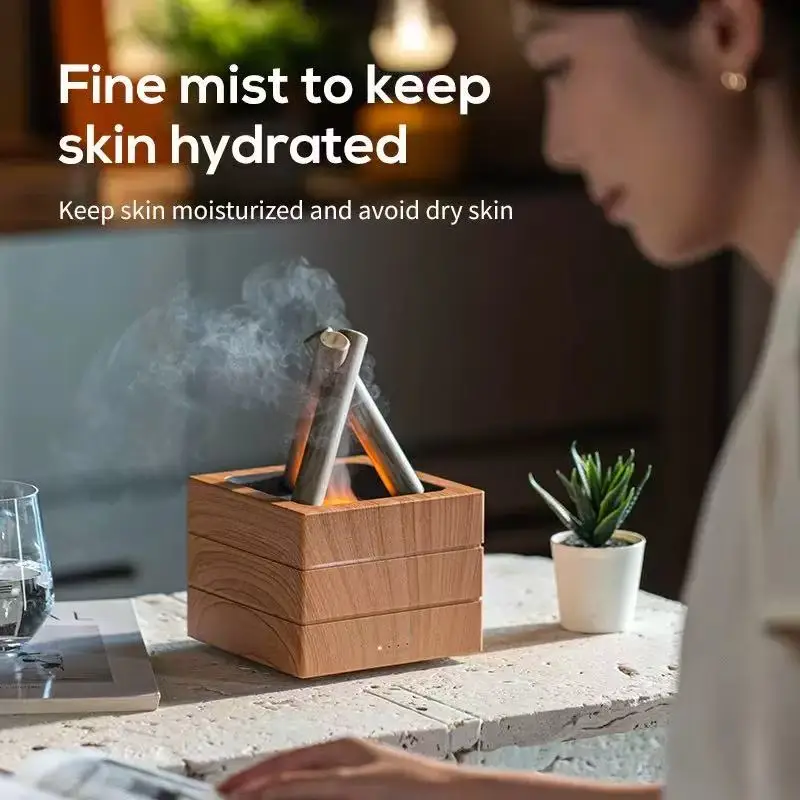 Air Humidifier Flame Essential - Home Fragrance Leather Diffuser ulasan dan harga