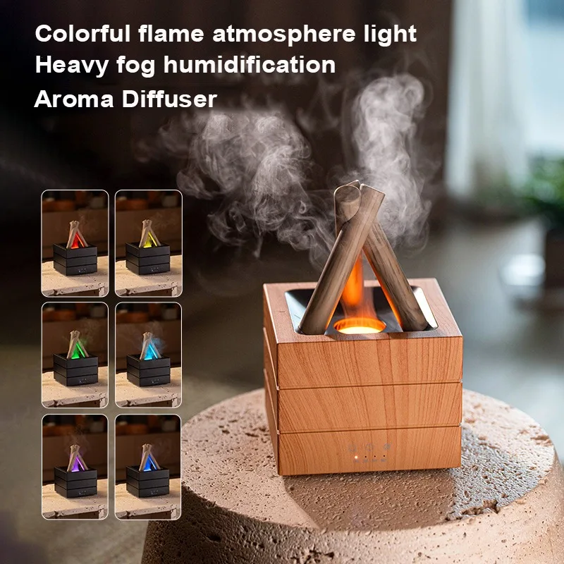Air Humidifier Flame Essential - Home Fragrance Leather Diffuser ulasan dan harga