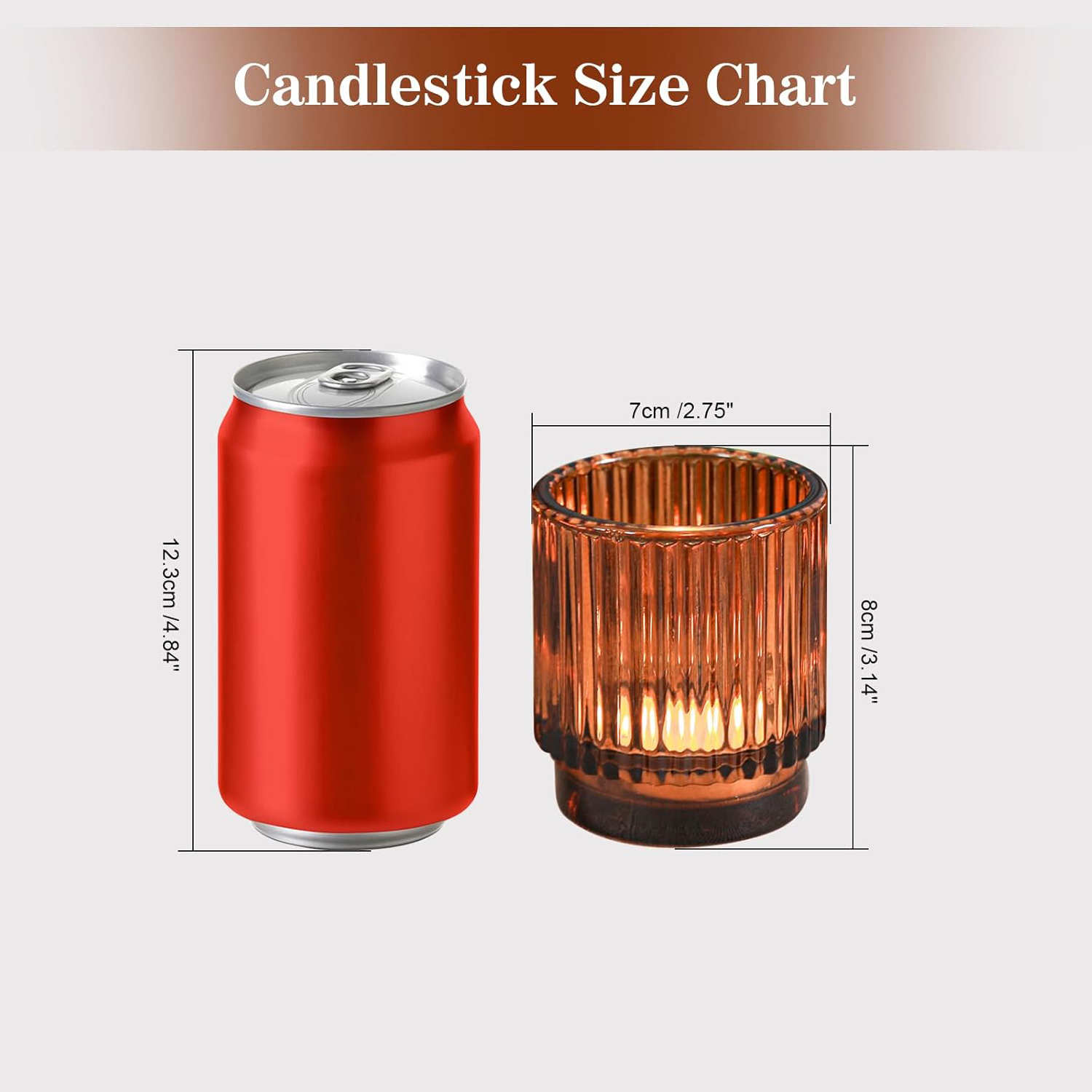 Vintage Ribbed Amber Glass Tea - Amber Jar Candle ulasan dan harga