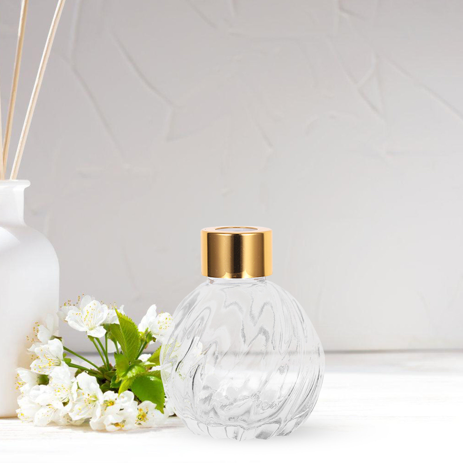 Glass Reed Diffuser Bottles 2  - Home Fragrance Leather Diffuser ulasan dan harga