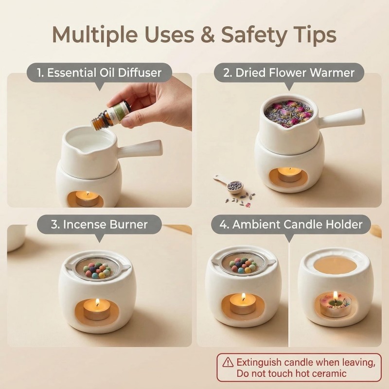 Handle Ceramic Aroma Wax Melt  - Home Fragrance Set Gift ulasan dan harga