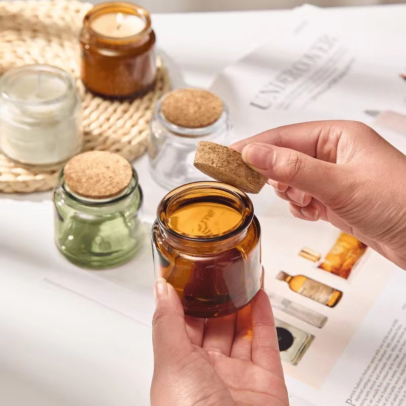 60pcs DIY Candle Glass Cups wi - Amber Jar Candle ulasan dan harga