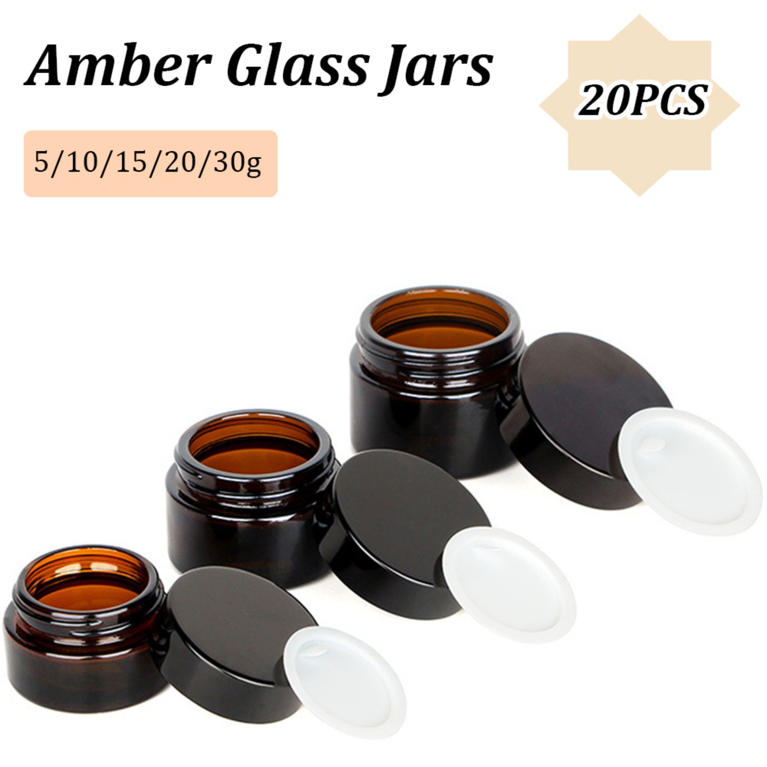 20PCS Small Amber Glass Jars w - Amber Jar Candle ulasan dan harga