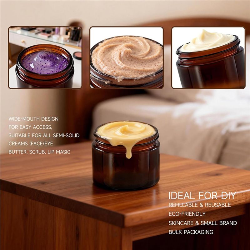 For Homemade Cosmetics, Balms, - Amber Jar Candle ulasan dan harga