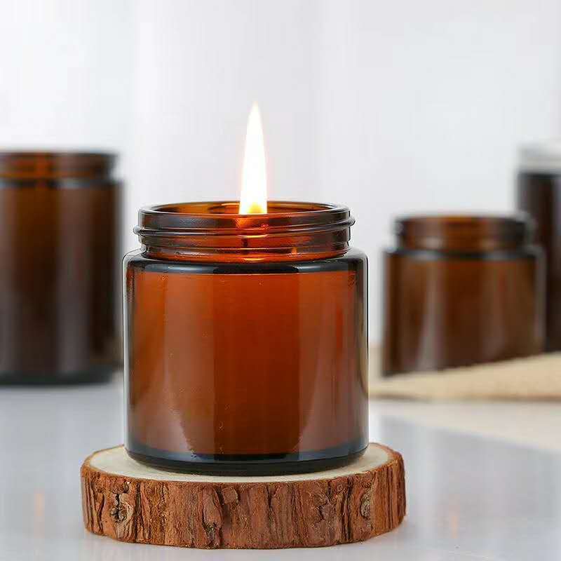 6pc 100/250ml Amber Glass Cand - Amber Jar Candle ulasan dan harga